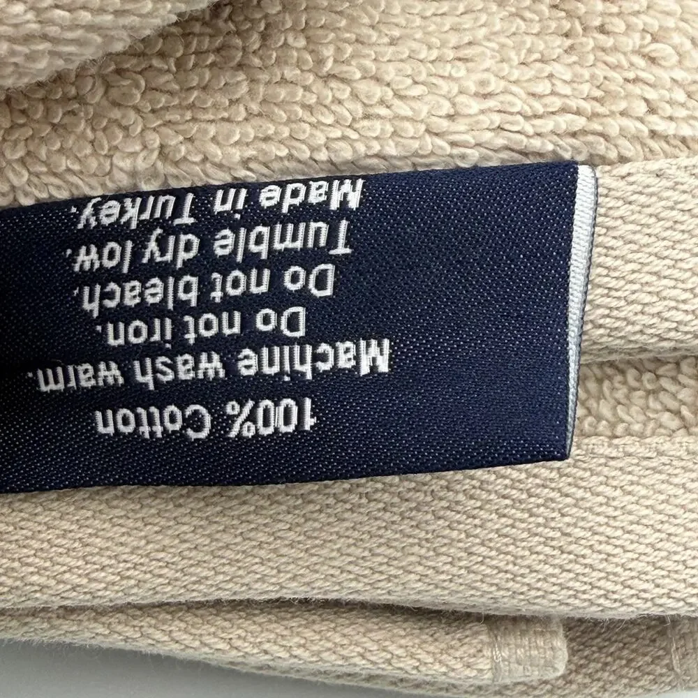 Brooks Brothers Premium Turkish Cotton Washcloths Set of 4 Warm Beige Taupe NWT
